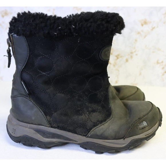 The North Face Primaloft Insulated Waterproof Winter Boots Black/Grey Size 8 - Picture 5 of 10